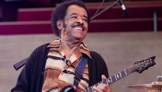 Jimmy Johnson performs onstage at the Chicago Blues Festival in Chicago, Illinois on June 7, 2019