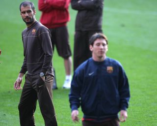 Pep Guardiola coached Lionel Messi at Barcelona