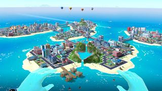 Cities standing on several tropical archipelagos in Little Cities