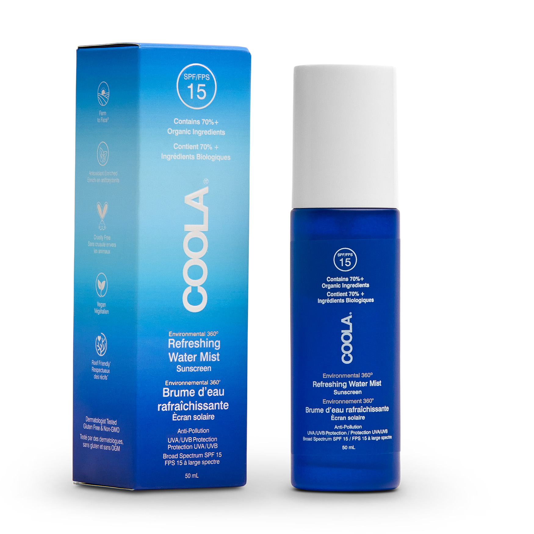 Coola Spf15 Organic Refreshing Water Mist Sunscreen