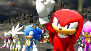 Screengrab from Sonic Forces trailer featuring Knuckles