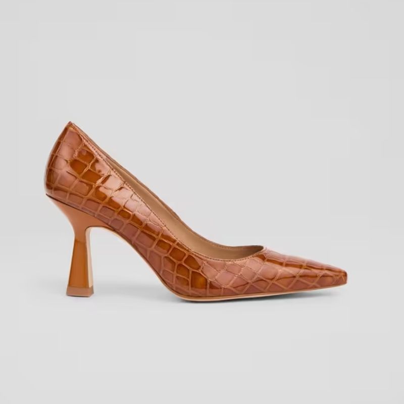brown leather court shoes