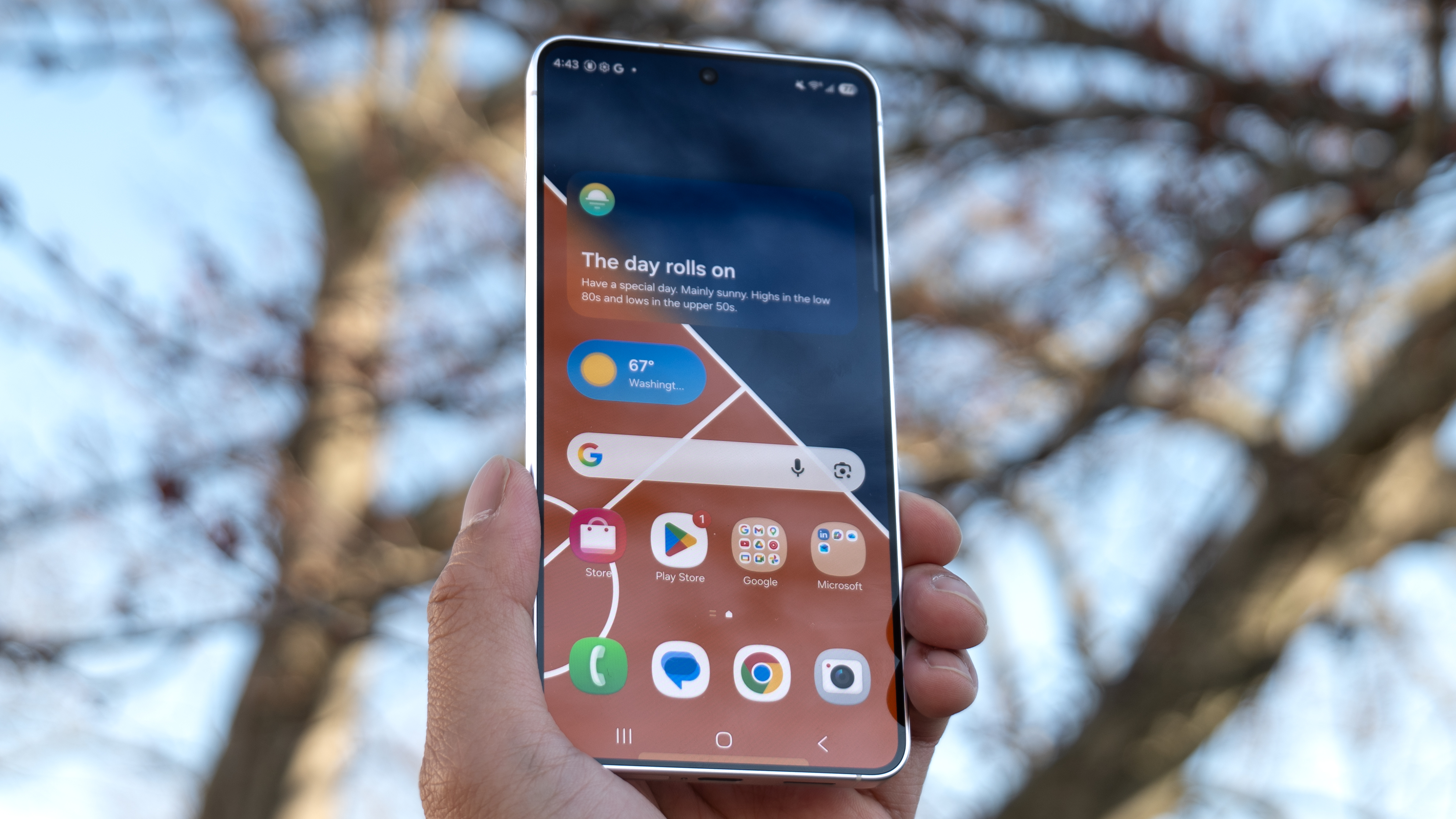 Samsung Galaxy S26 held in the hand.