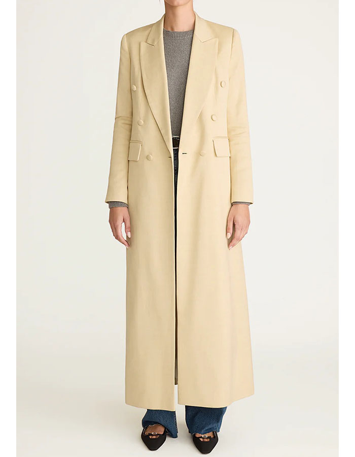 Viscose Slub Blazer Coat