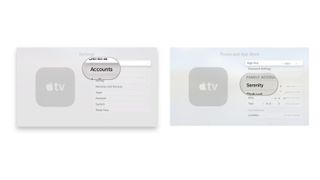Apple TV settings screengrab to set up multiple accounts on your Apple TV