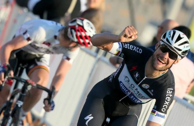 Tom Boonen celebrates his victory