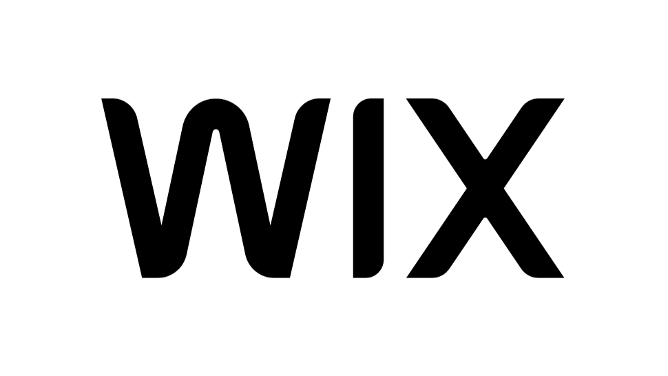 Wix logo in black with whote background