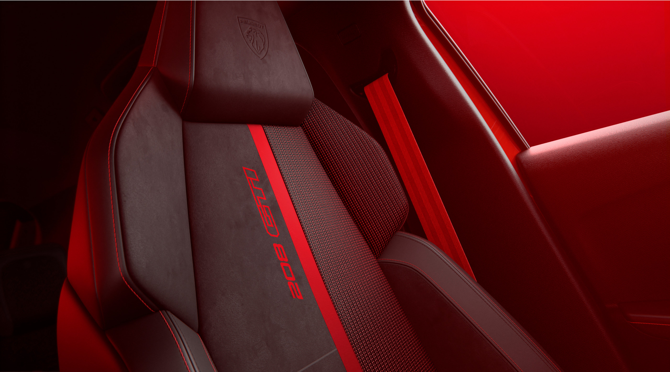 Peugeot E-208 GTi seat detail