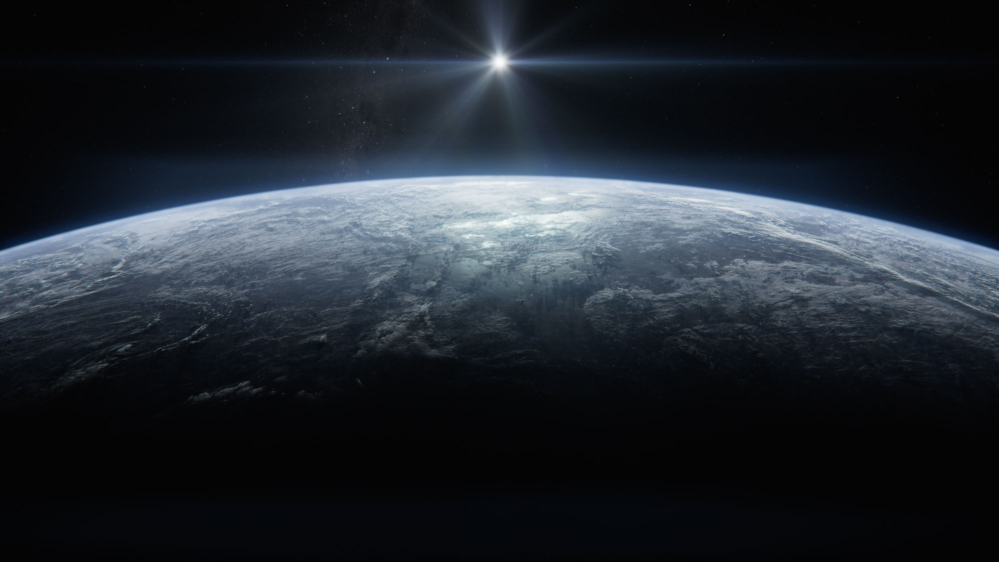 cinematic image of a planet 