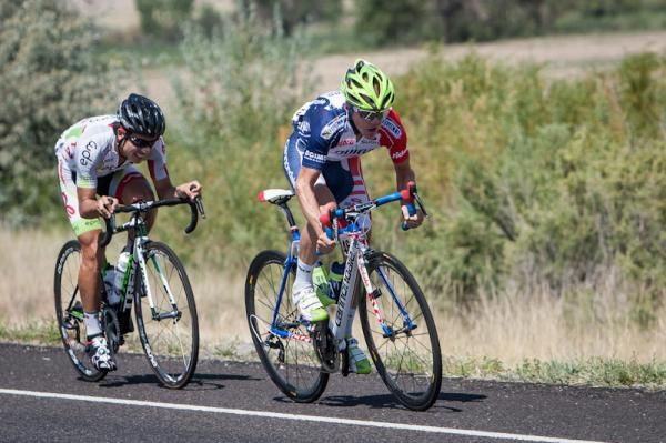 Timmy Duggan (Liquigas-Cannondale) tries to bridge to the break.