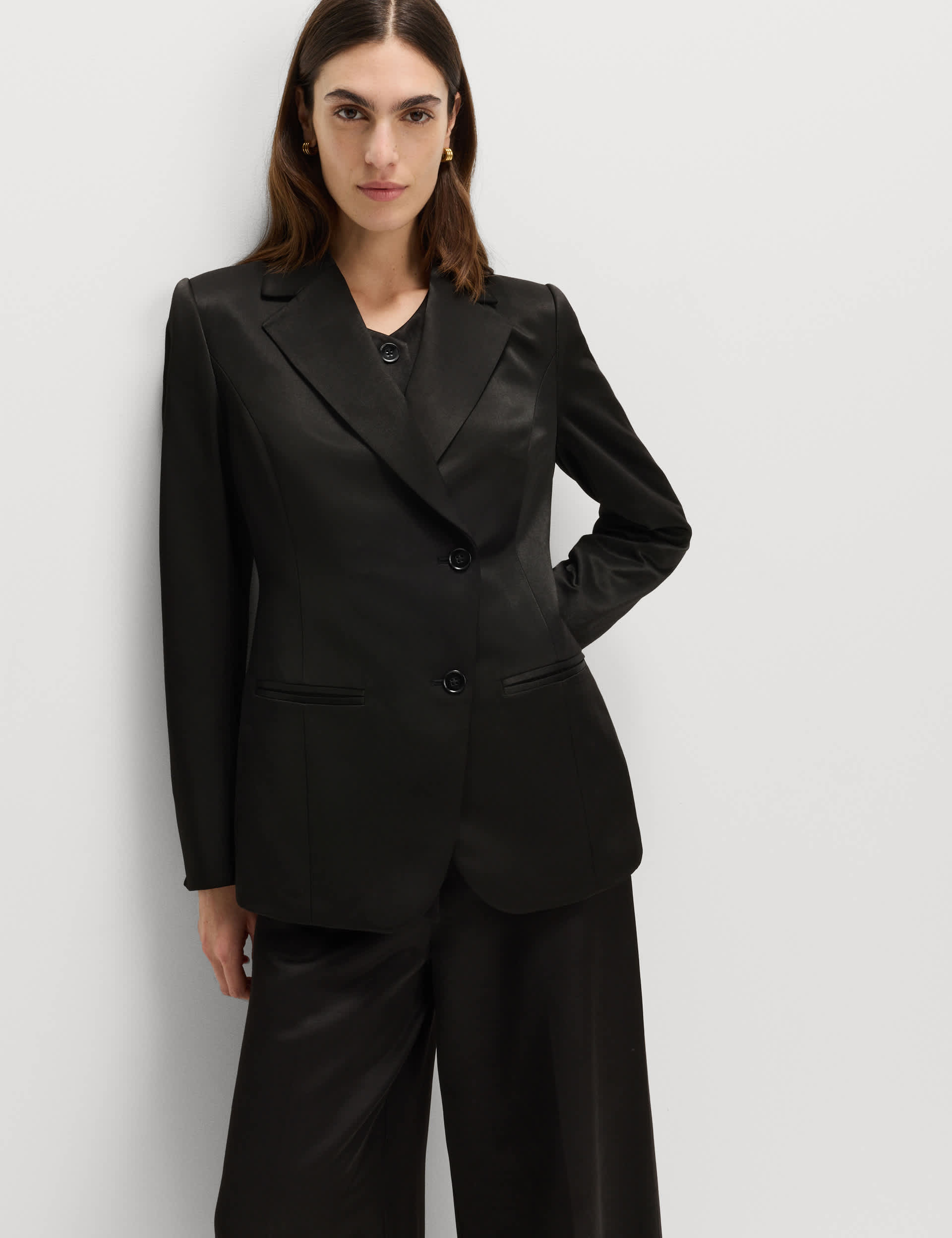 Satin Waisted Blazer