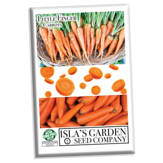 A sachet of little finger carrot seeds