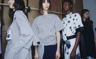 Cotton draped into utilitarian tops and dresses