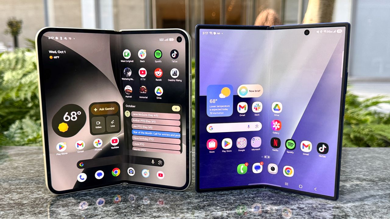 Pixel 10 Pro Fold shown in hand