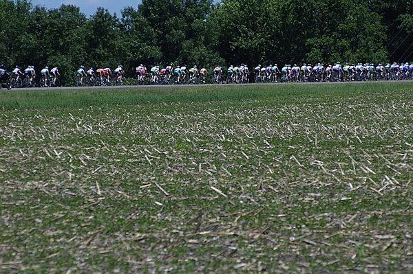 The women's field travels through rural southern Minnesota.