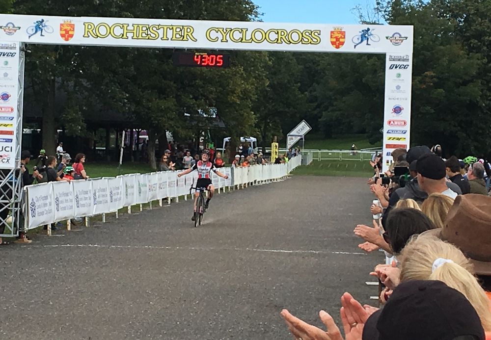 Ellen Noble wins the C1 Rochester Cyclocross