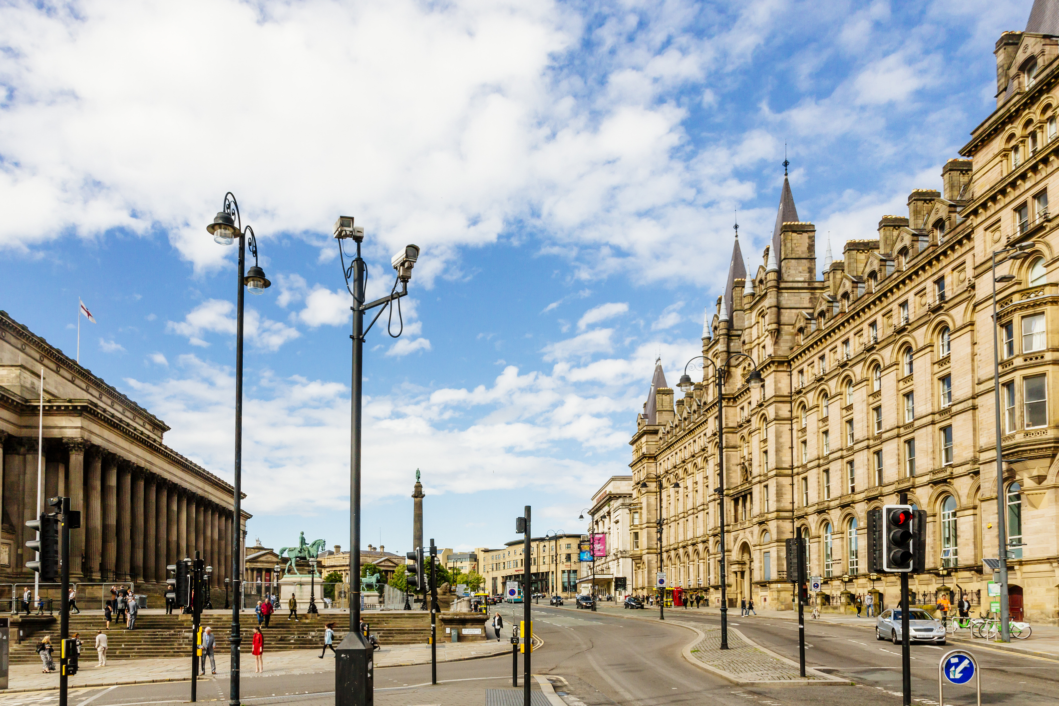 Architecture in downtown of Liverpool