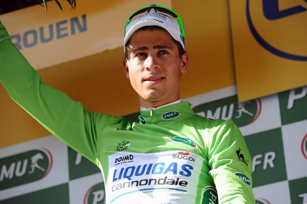 Points classification leader Peter Sagan (Liquigas-Cannondale)
