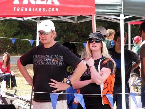 Katherine O'Shea's best pit crew ever, includes Gen Clark and partner Ray.