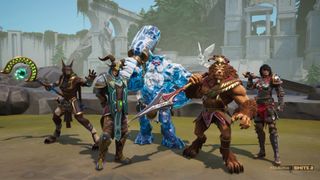 Smite 2 promo image - five fantasy MOBA characters standing side by side