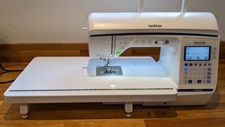 Brother Innovis NV1800Q review, a photo of a sewing machine on a table