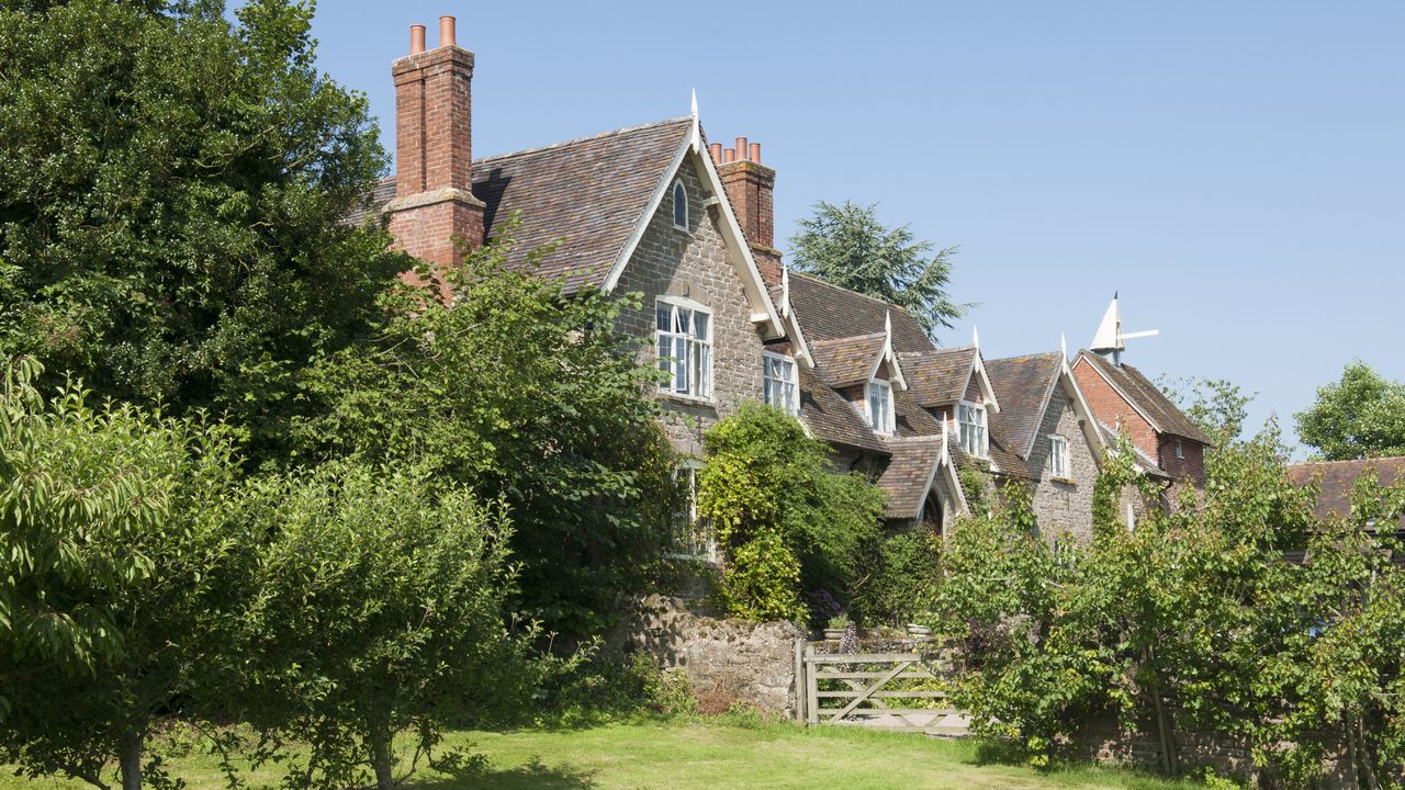 Tiled roof of a Victorian house