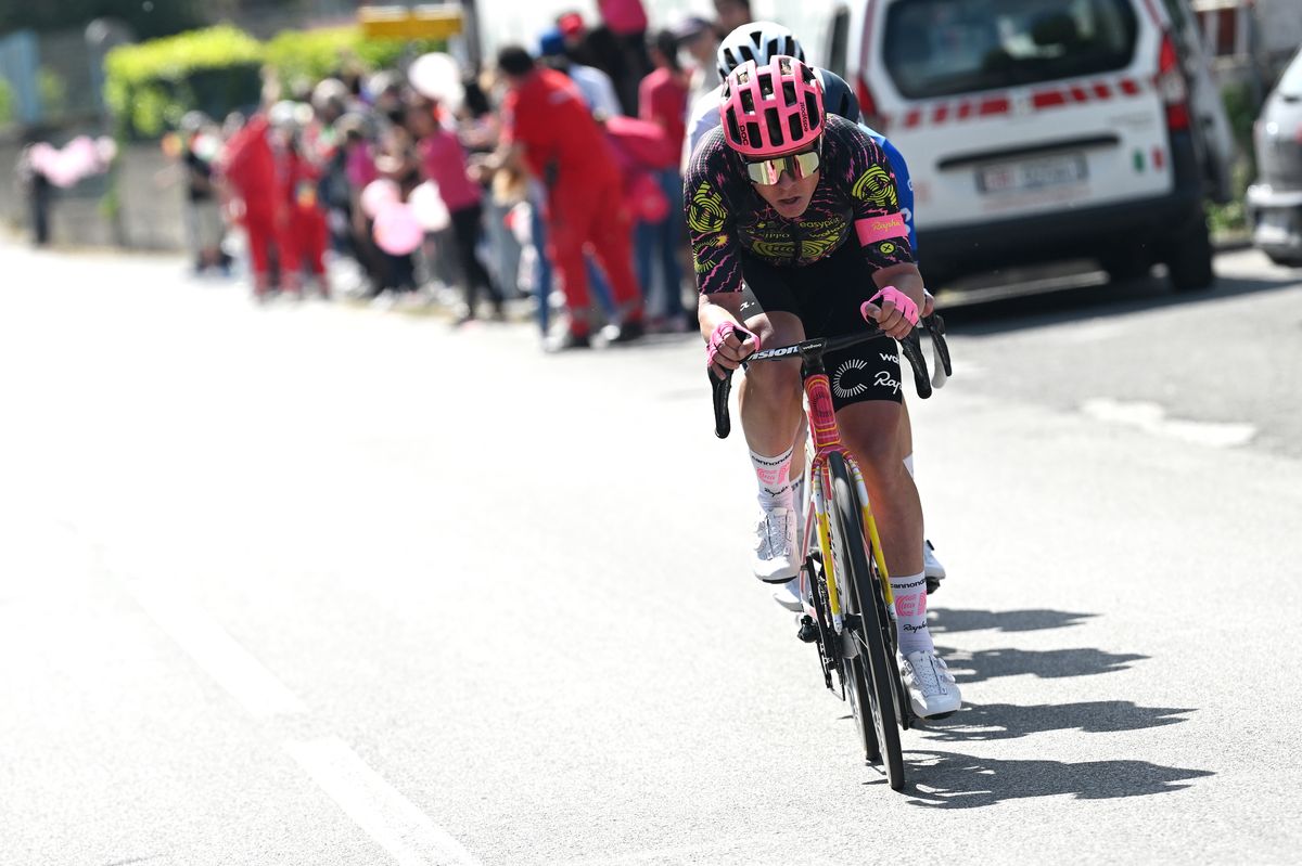 Michael Valgren leads the breakaway on stage 5 of the Giro d&#039;Italia