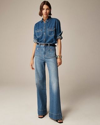 High-Rise Sailor Denim Trouser in 1996 Semi-Stretch