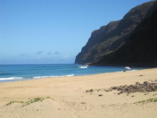 The perfect camping spot at Polihale in Kauai
