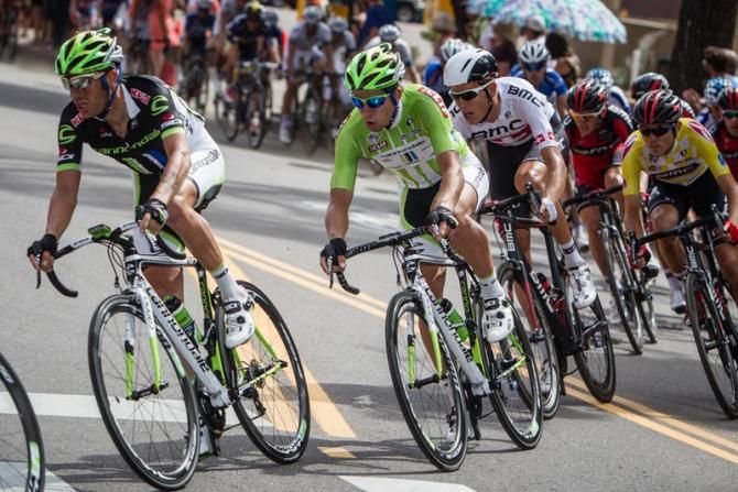 Peter Sagan (Cannondale) sits in the bunch with one lap to go.