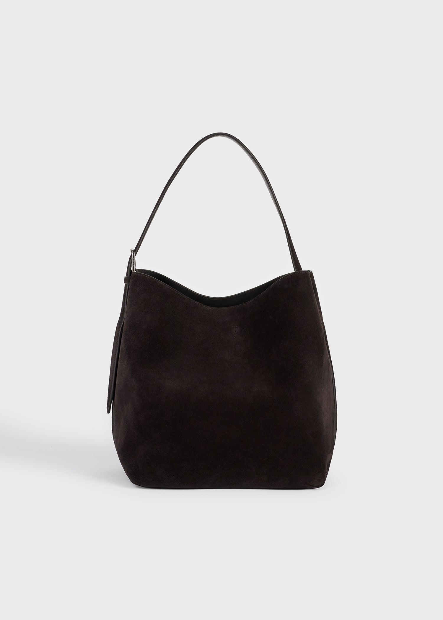 Medium Belted Suede Tote Espresso - One Size