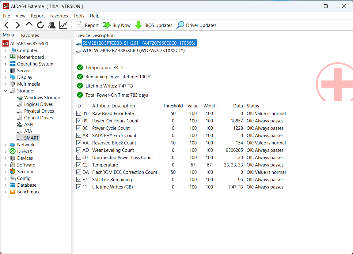 SSD Health in Windows