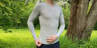 Man in long-sleeved base layer