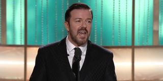 Ricky Gervais hosting the Golden Globes