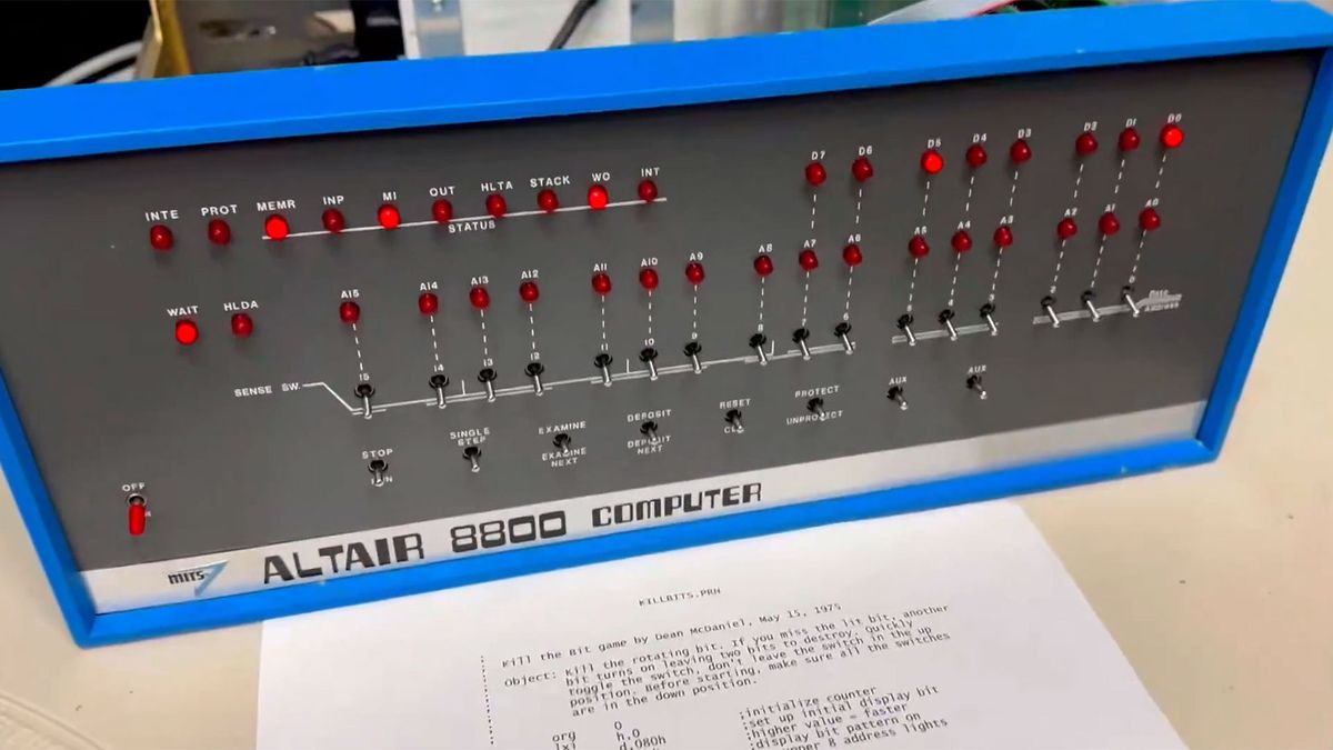 Erroneously assembled 1974 Altair 8800 computer gets fixed and enjoys first run in 2026 — Intel 8080 powered machine ran its first program 52 years later