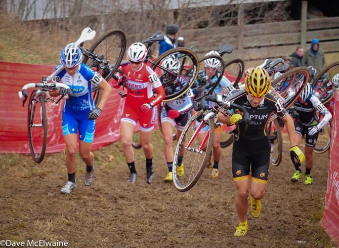 Crystal Anthony (Optum Pro Team) was first up Mt. Krumpit