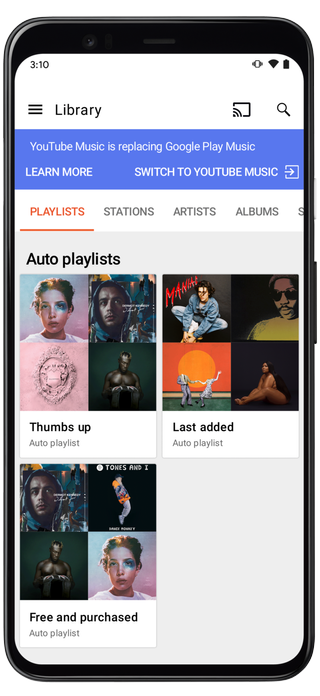 Transferring to YouTube Music from Play Music