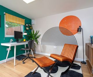 garden office with armchair