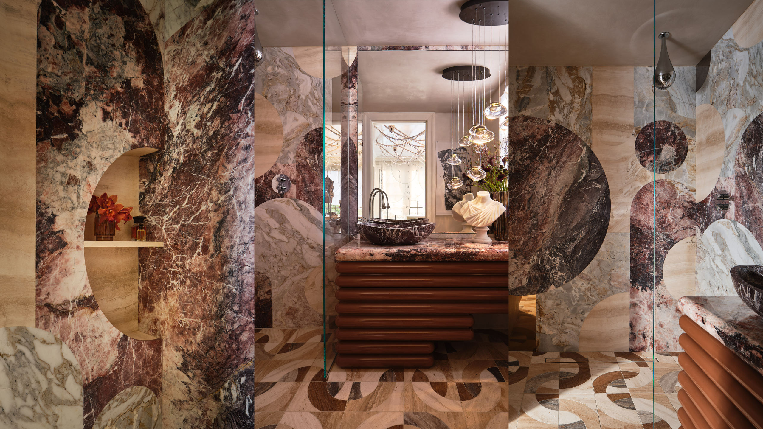 A Designer Transforms This Bathroom Into a Marble Masterpiece