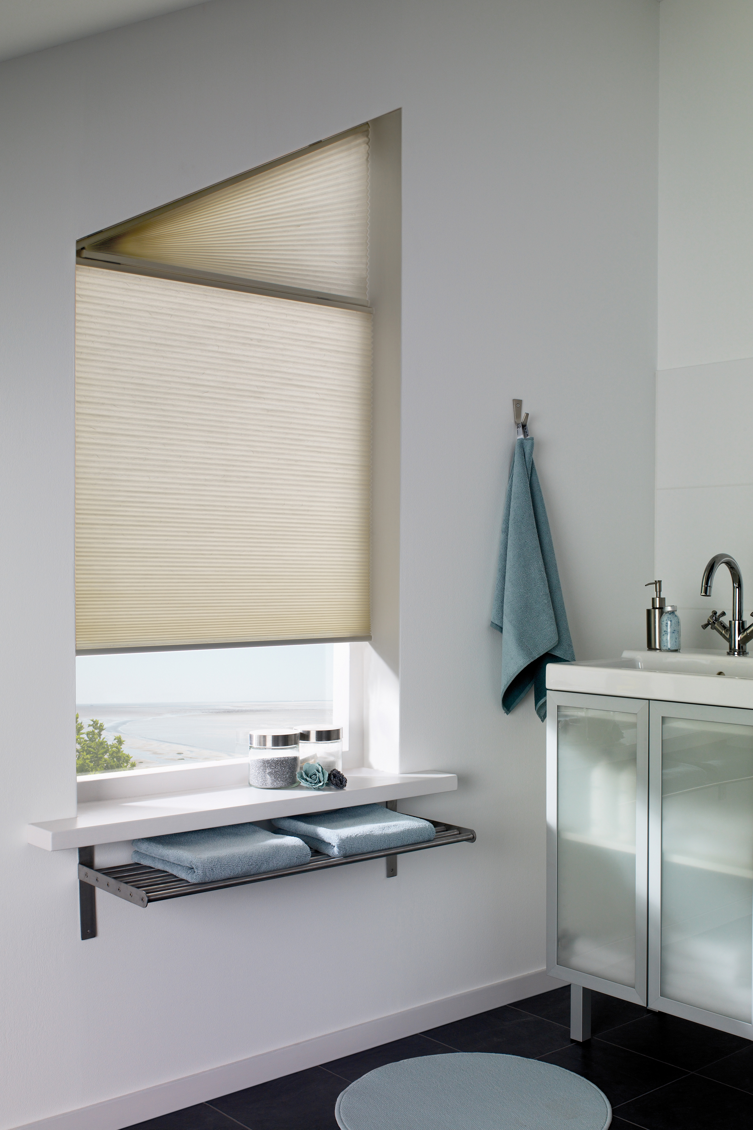 Duette blinds in a bathroom