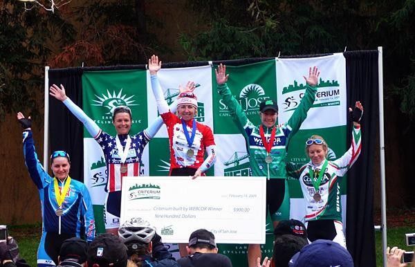 Laura Van Gilder on the top step in San Jose