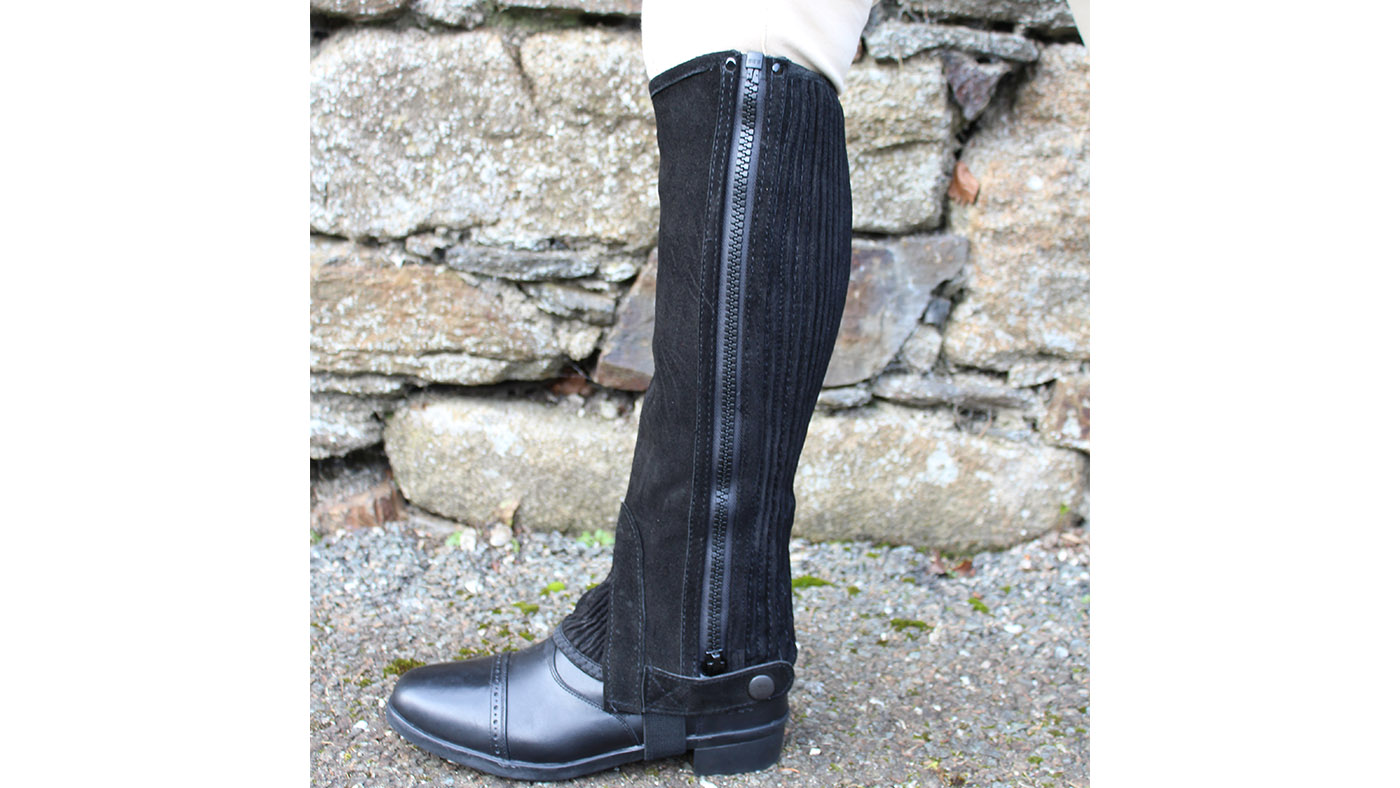 Mackey Equisential suede half chaps