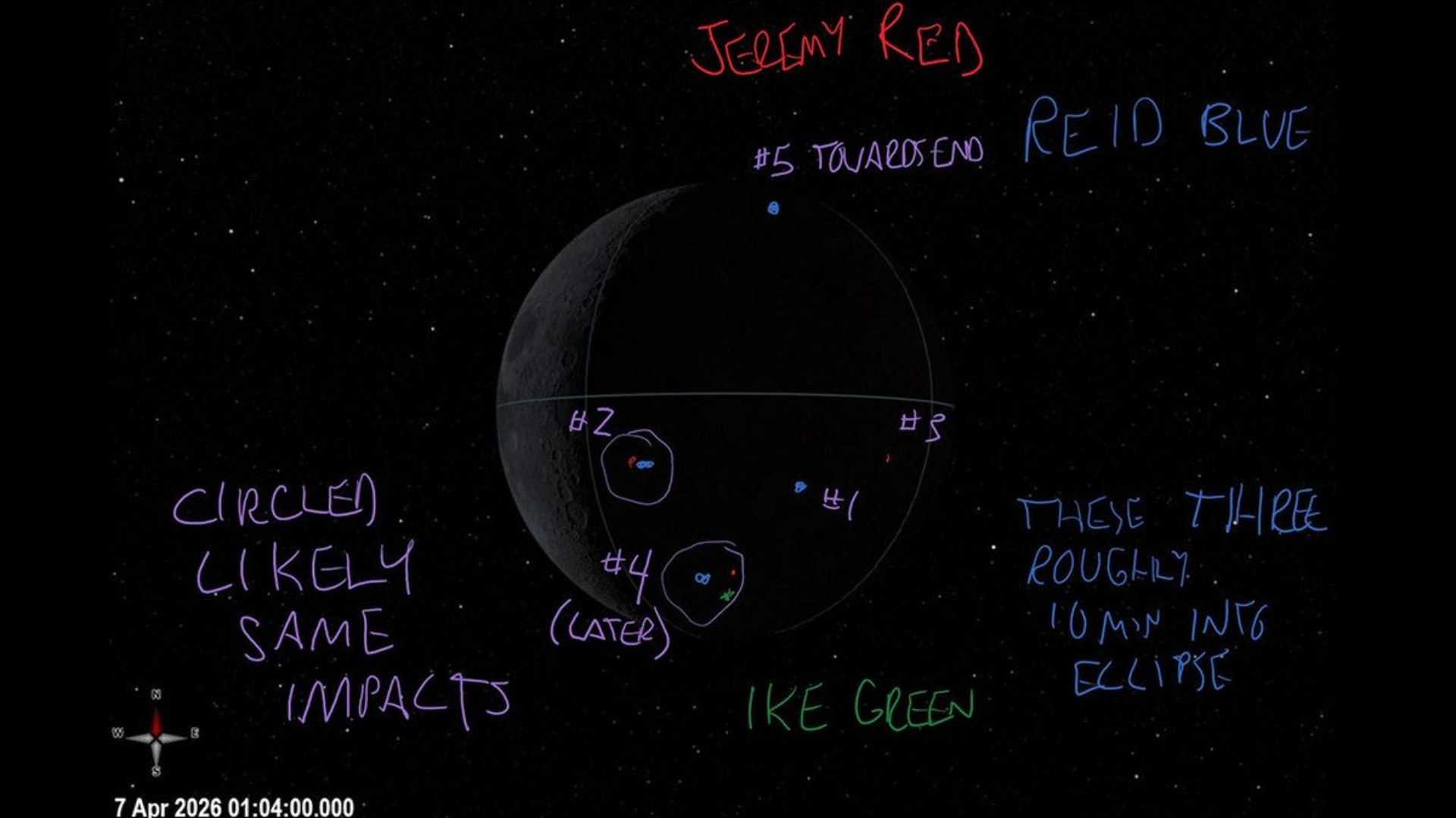 A screenshot from an annotated view of the moon.