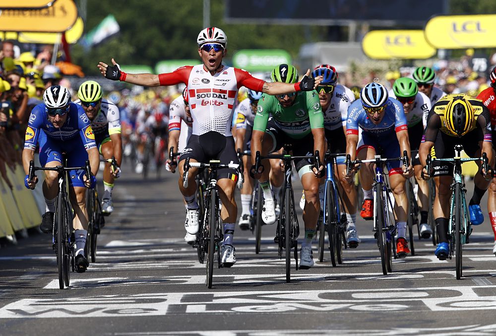 Caleb Ewan (Lotto Soudal) wins stage 16 at the Tour de France