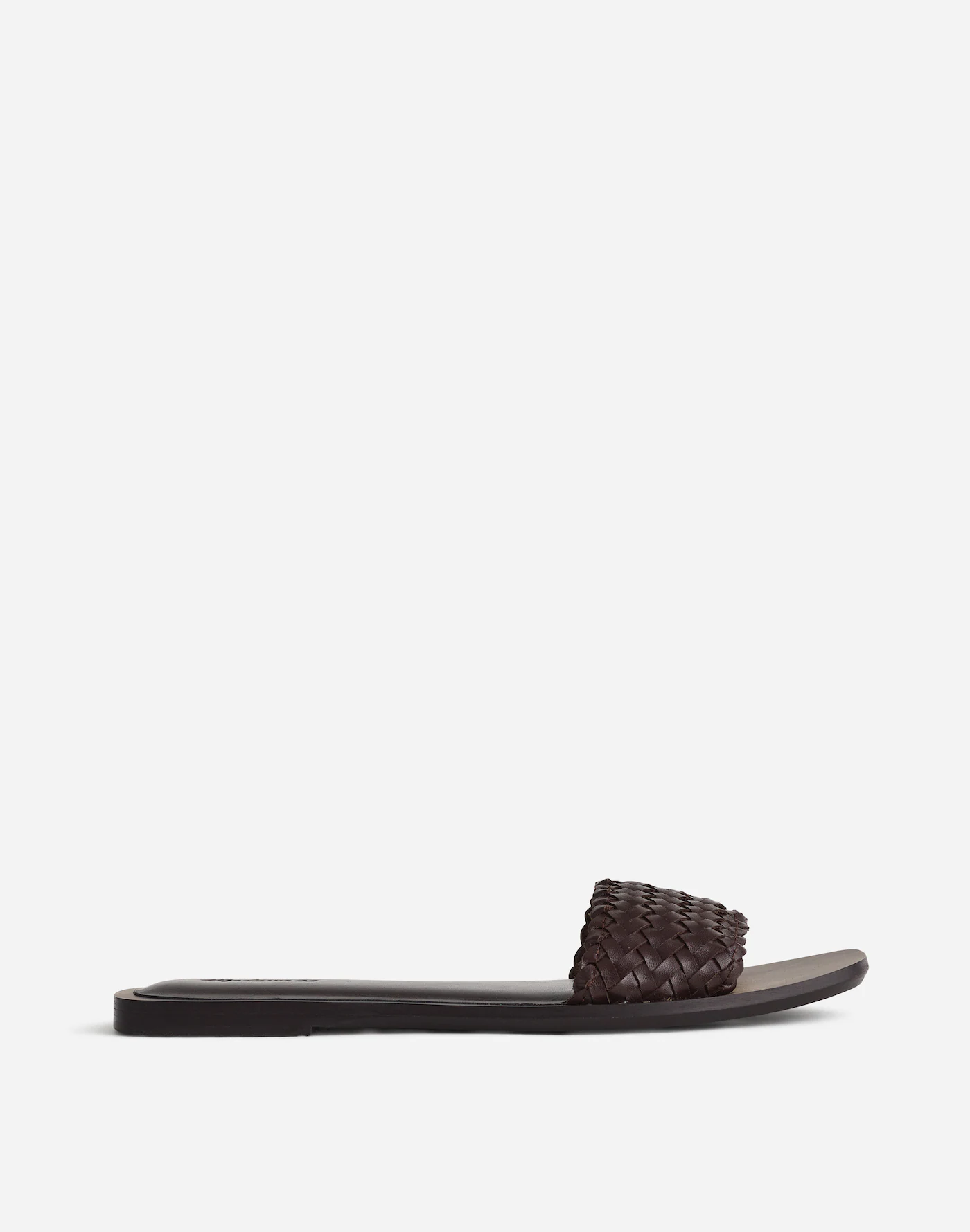 MW, The Cora Slide Sandal in Woven Leather