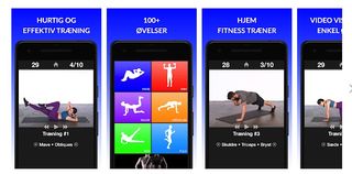 En række skærmbilleder, der viser forskellige Daglig Træning-øvelser