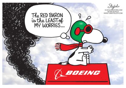 Editorial Cartoon U.S. Boeing 737 Max Peanuts Snoopy
