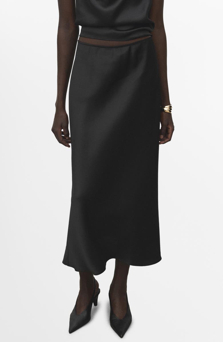 Satin Midi Skirt