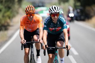 Two riders in the breakway at the Vuelta a España