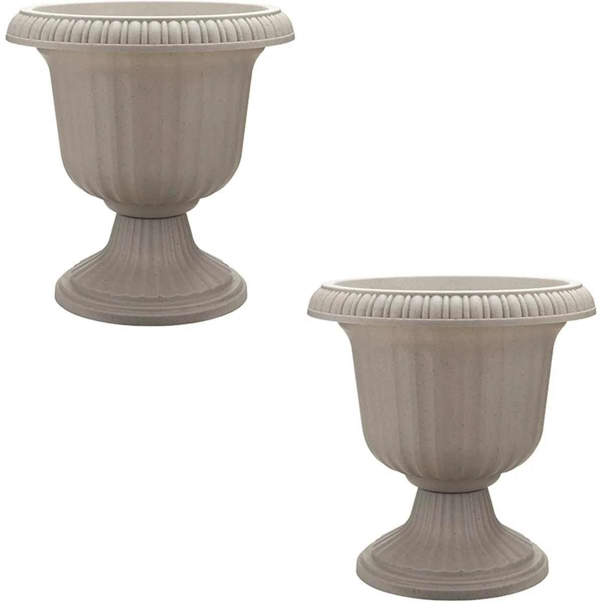 Pair of fluted urns